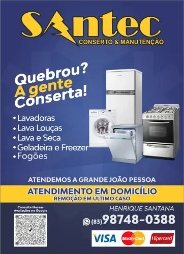 Conserto de Máquinas de Lavar, Lava e Seca, Fogões, Micro-ondas, Lava Louças e Geladeiras