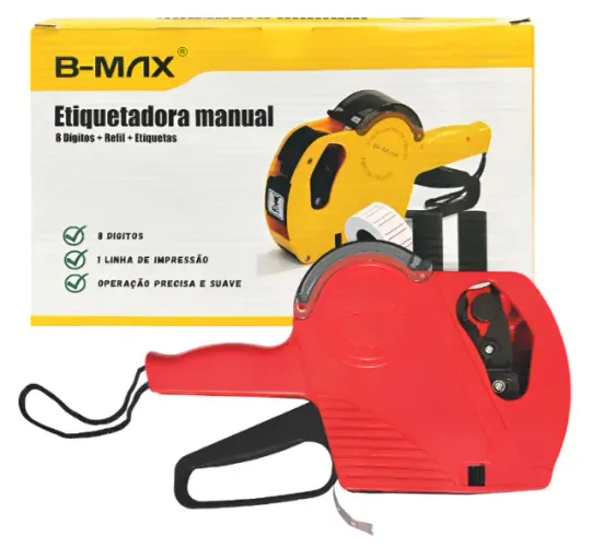 Etiquetadora De Manual 8 Dígitos Etiquetas
