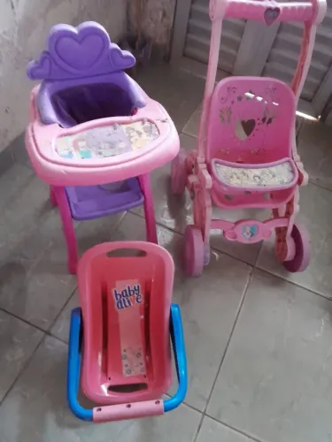 Carrinho cadeira de alimentação bb conforto das princesas