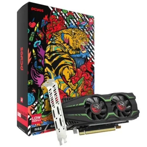 Placa de Video PCYes AMD RX 570 4GB GDDR5, 128 Bits, Graffiti Series, Dual Fan, Low Profil