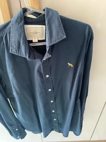 Camisa social masculina- Acostamento- azul TAM GG