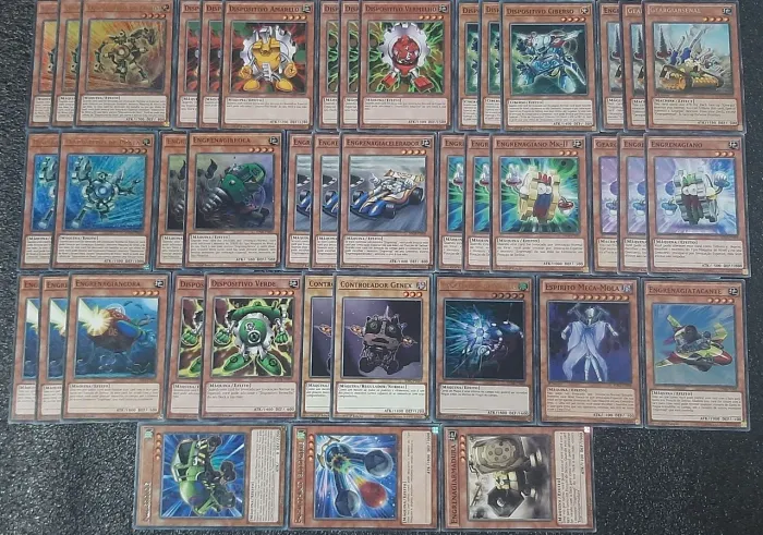 Deck dispositivo e engrenagi cartas originais de yu-gi-oh