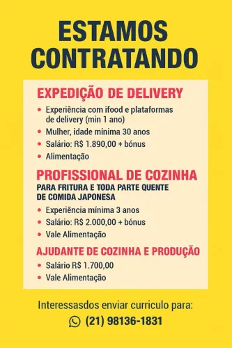 Contratamos em Petrópolis