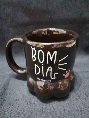 Caneca pata de gato pet 3d