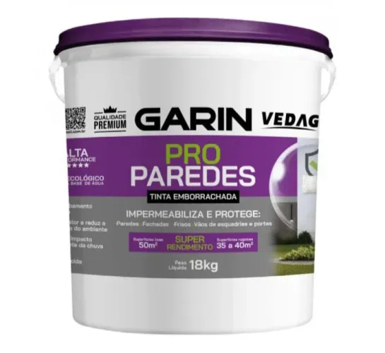 Tinta Emborrachada Pro Garin 18 Litros Branco
