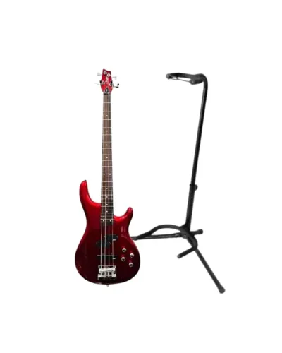 Kit baixo Condor Xb-24a 4 Cordas Ativo Vermelho + Suporte Para Instrumentos Ajustável 