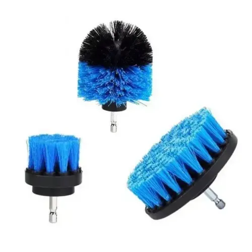 Kit 3 Escovas de Limpeza para Furadeira e Parafusadeira - Nylon