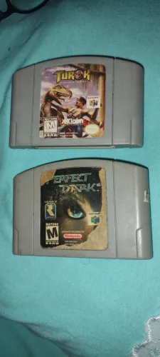 Turok dinosaur Hunter e perfect dark original para Nintendo 64