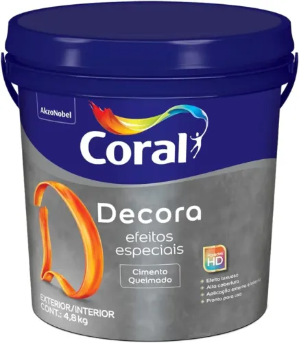 DECORA EFEITOS ESPECIAIS CIMENTO QUEIMADO TUBARÃO BRANCO 4,8KG - CORAL noll
