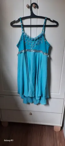 Collant estilo fada- princesa azul claro com pedrarias