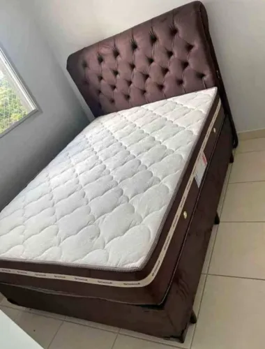 Cama Box com Cabeceira Estofada - Conforto e Elegância