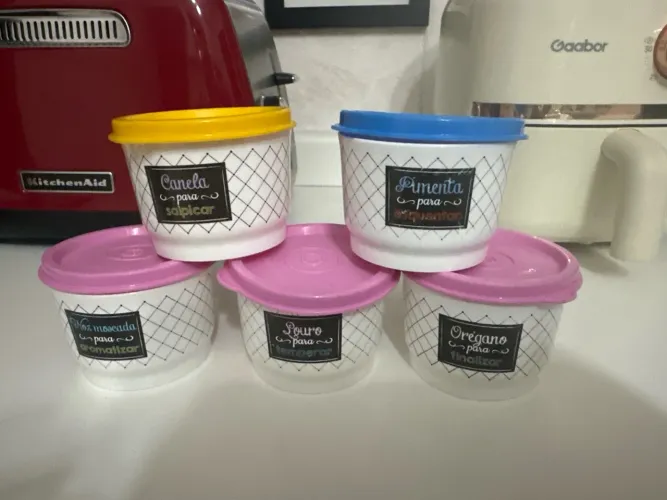 Conjunto Potes para Temperos Tupperware