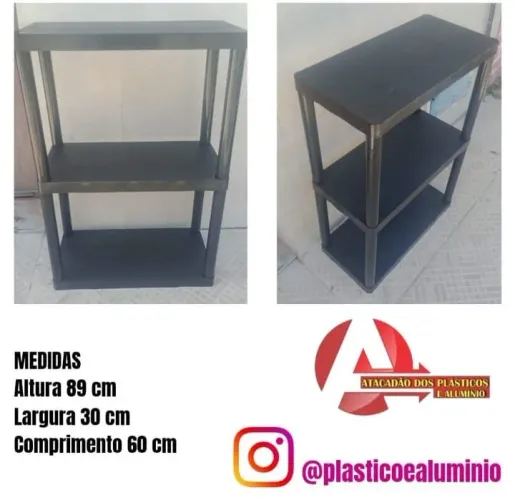Estante de plástico desmontável