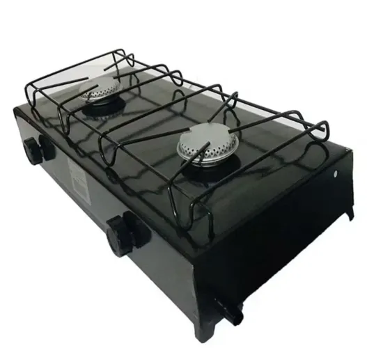 Fogão duas bocas acompanhado de mangueira e registro 