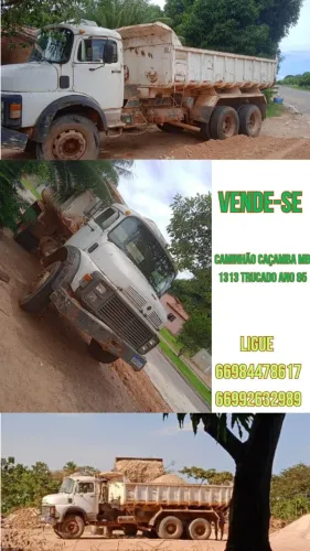 Caminhão caçamba MB 1313TRUCADO  / Retroescavadeira CAT 416, 4x4, 2011