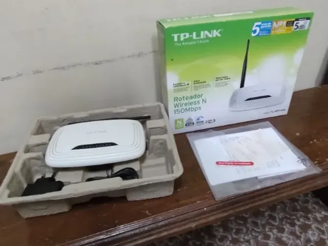 Roteador TP-Link Modelo TL-WR740N 150Mbps Funcionando Perfeito! Com Todos Acessorios.