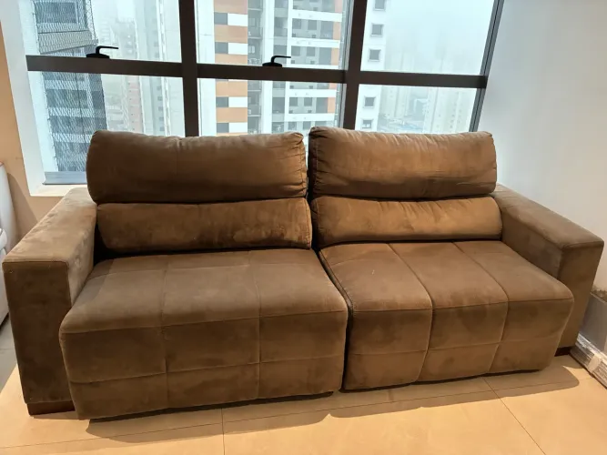 Sofá 2 lugares retrátil e reclinável 