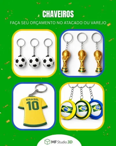 Chaveiros Copa do Mundo - Atacado e Varejo