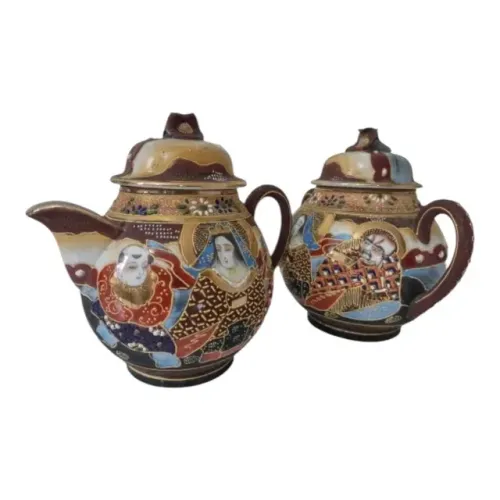 Antigo Açucareiro E Leiteira Satsuma Porcelana Japonesa 