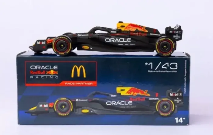 Miniatura Carro F1 Oracle Red Bull Racing 1/43 Mcdonalds