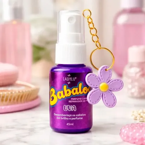 Perfume Capilar Babaloo Uva Reparador De Pontas Com Chaveiro - CM0032