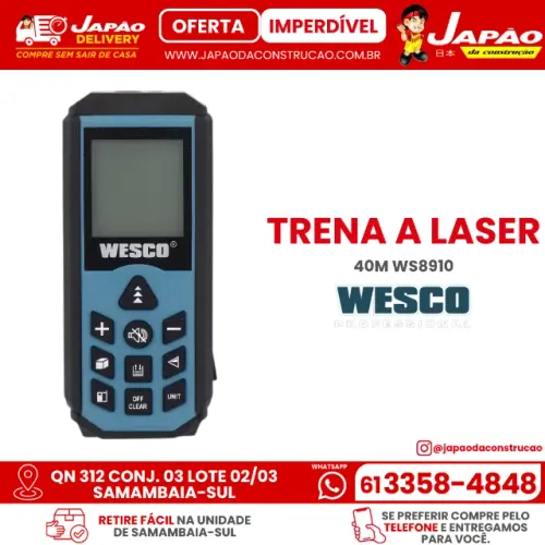 Trena a Laser 40M Wesco WS8910 Oferta Imperdível