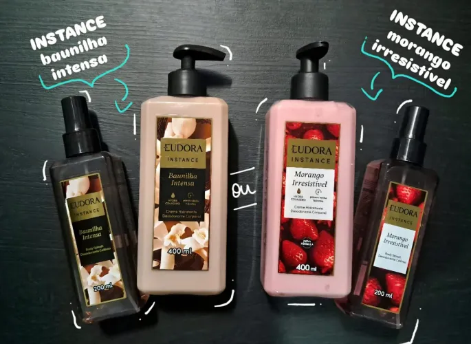 Kit: 1 Hidratante + 1 body Splash INSTANTE EUDORA 