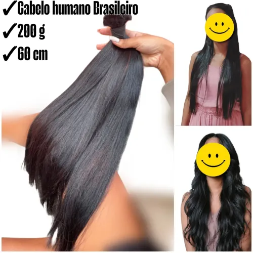 Cabelo Humano Brasileiro - 60cm - 200g 