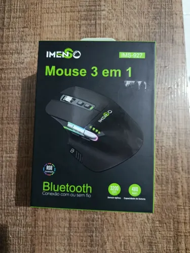 Mouse gamer sem fio 3200dpi RGB imenso ims927 480MAh cor preto