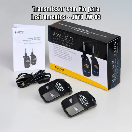 Transmissor sem fio profissional JOYO JW-03 para Guitarra, baixo, violão- Retorno de Palco