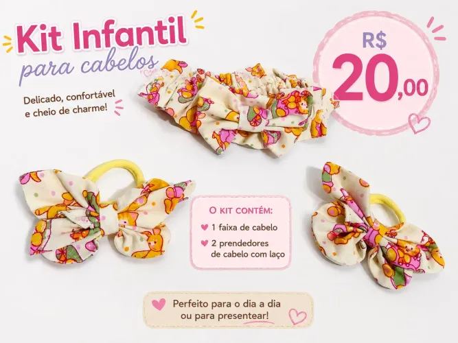 Kit Infantil (1 faixa + 2 laços)