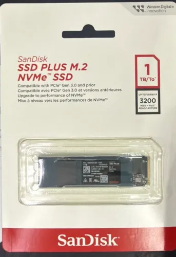 SSD Interno Sandisk Plus 1TB Nvme
