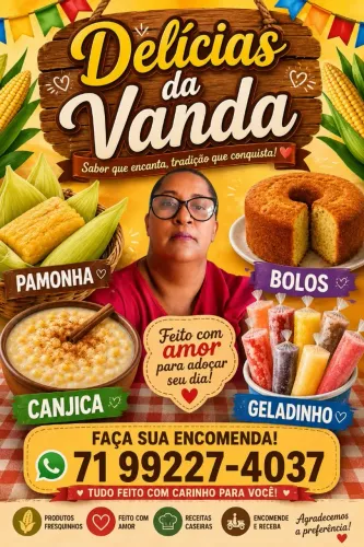 Faço encomenda de bolo , pamonha , canjica , cocada etc ..
