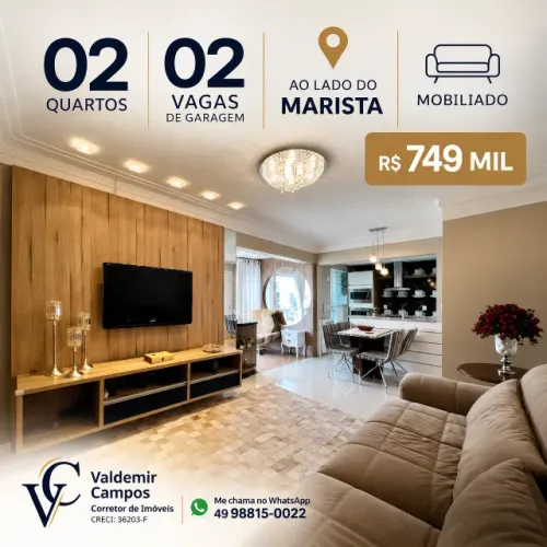 Apartamento mobiliado ao lado do Marista - Rua Curitiba