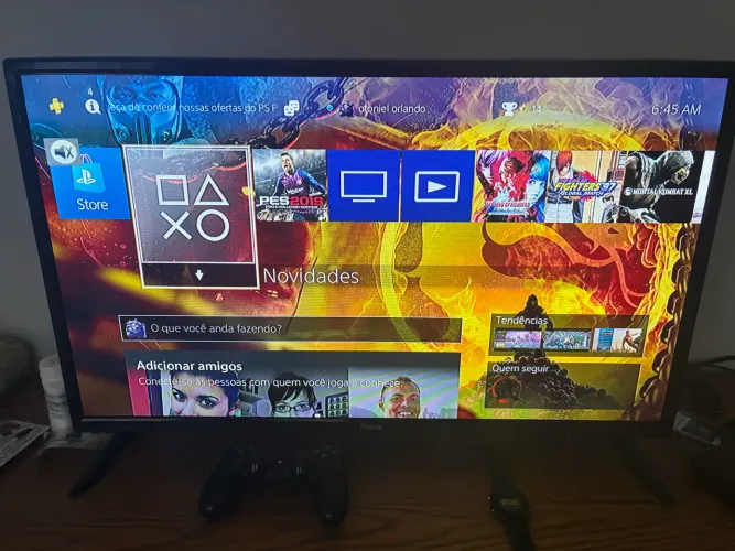 PS4 Slim 1TB + 1 Controle Original + 8 Jogos Físicos (Perfeito Estado)