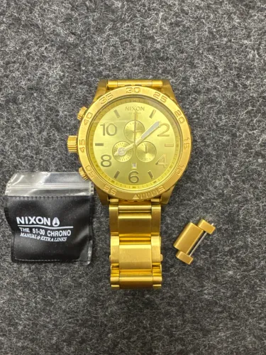 Relógio Nixon 51-30 Chrono All Gold - Impecável + Elo Extra