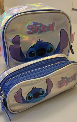 Lancheira e estojo Stitch