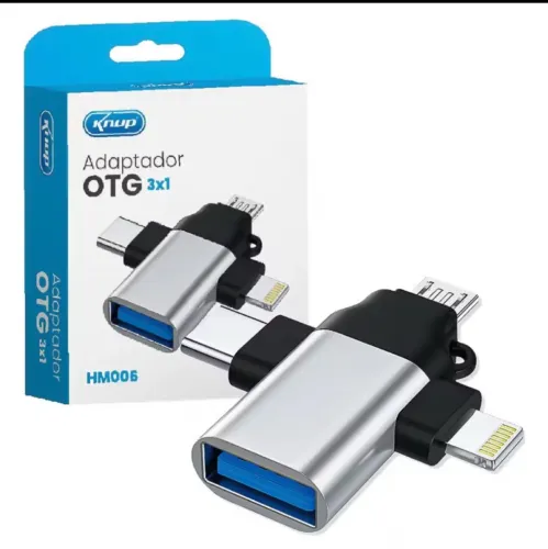 Adaptador OTG 3 Em 1 USB