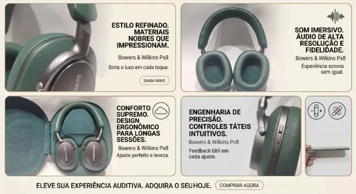 Fone De Ouvido Bowers & Wilkins Px8 - Noise Cancelling