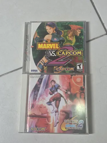 2 jogos originais dreamcast marvel capcom 2 snk capcom 2