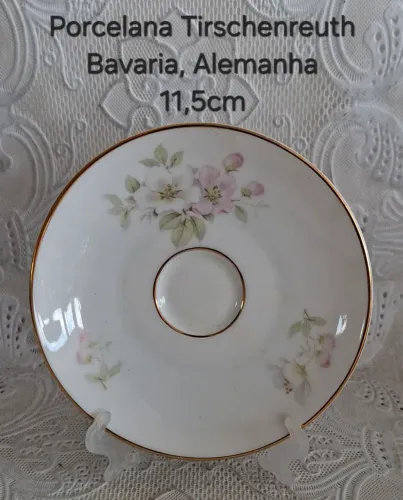 Pires de porcelana Tirschenreuth, modelo Apple Blossom (flor de macieira)