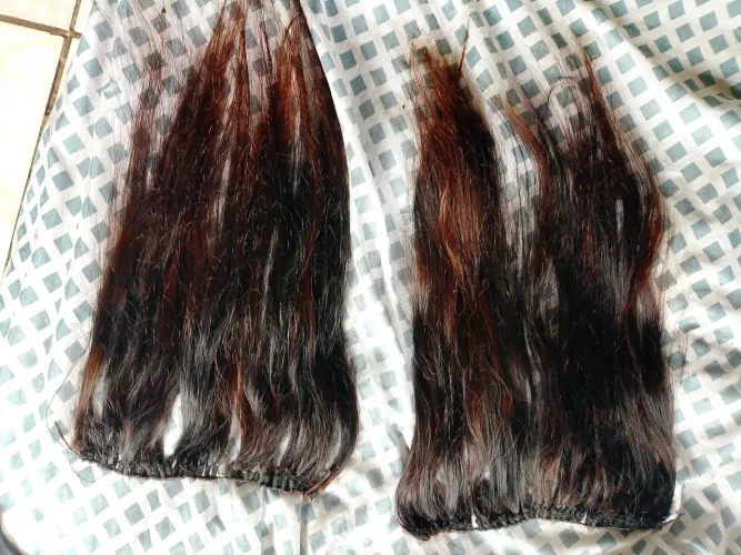 2 telas de cabelo 100%Humano