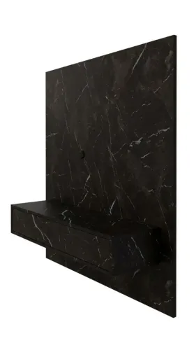 Painel para TV Preto Marmorizado - NOVO / Sem Uso (Até 43")<br>?