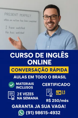 Professor de Inglês | Aulas Online do Básico ao Avançado