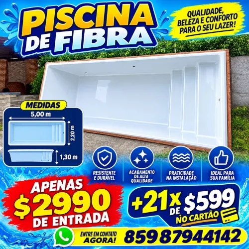 Piscina de fibra