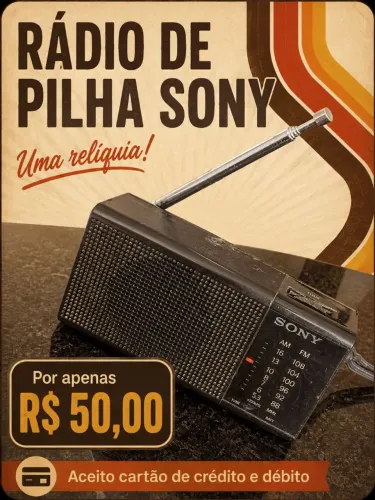 Rádio pilha sony