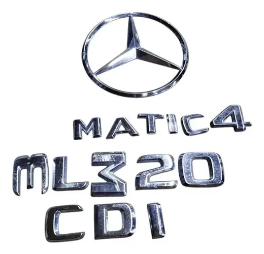Emblema Mercedes Ml320 Cdi 4matic 2006 2007 2008 Original Prateado