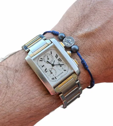 Relógio Cartier Tank Française Chronoflex Suíço Anos 2000