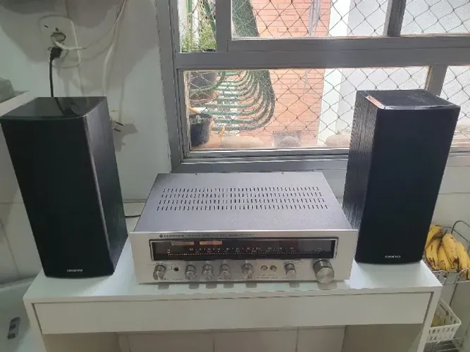 Receiver vintage kenwood KR3090 + caixas onkyo SKF-590N