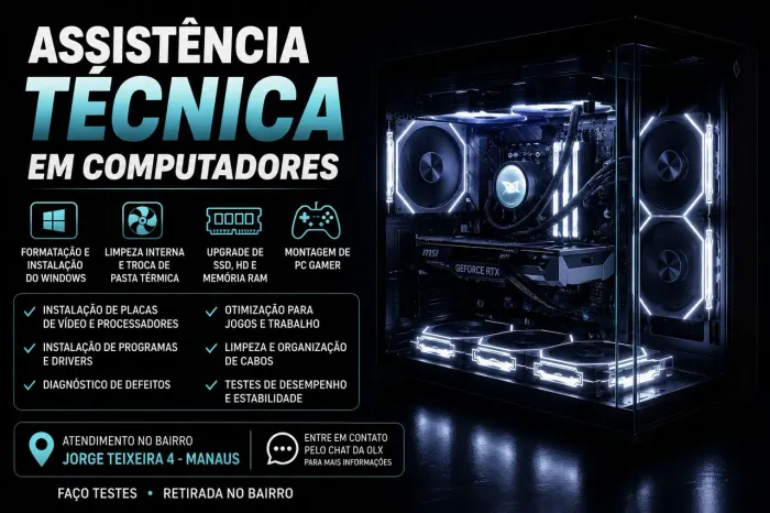 Assistência Técnica em Computadores | Formatação e Upgrade